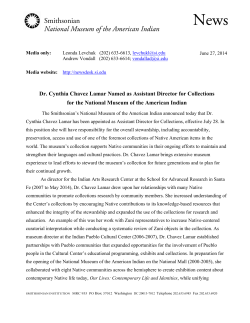 Dr. Cynthia Chavez Lamar Named as Assistant Director for
