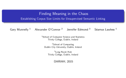 Finding Meaning in the Chaos - Establishing Corpus Size Limits for