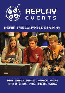 specialist in video game events and equipment hire