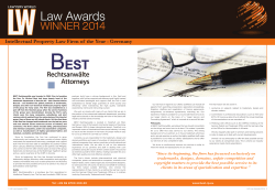 Intellectual Property Law Firm of the Year - Germany