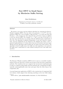 Fast BWT in Small Space by Blockwise Suffix Sorting