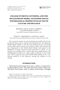 college students,tattooing, and the health belief model
