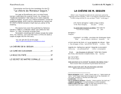 “La chèvre de Monsieur Seguin.” LA CHÈVRE DE M. SEGUIN