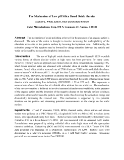 The Mechanism of Low pH Silica Based Oxide Slurries