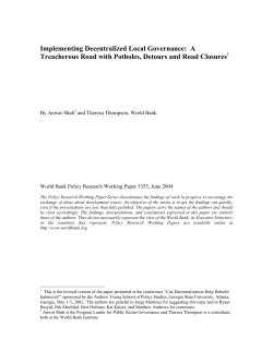 Implementing Decentralized Local Governance: A Treacherous