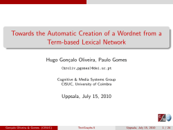 Towards the Automatic Creation of a Wordnet from a Term