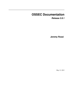 OSSEC Documentation