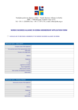 application form - Nordic Business Alliance
