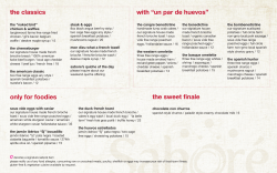 the classics only for foodies with &ldquo;un par de huevos&rdquo; the