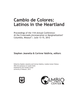 Latinos in the Heartland - Proceedings of the 11th