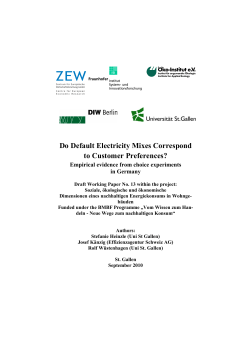 Do Default Electricity Mixes Correspond to Customer Preferences?