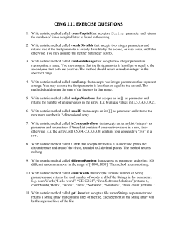ceng 111 exercise questions