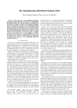The Hypothesizing Distributed Kalman Filter - ISAS