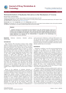 Biotransformation of Hydrazine Dervatives in the Mechanism of