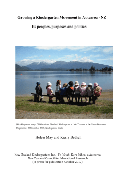 Growing a Kindergarten Movement in Aotearoa