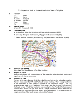 Study Trip Report - University of the Virgin Islands