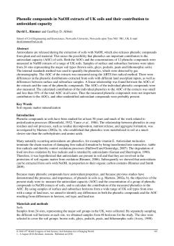 Phenolic compounds in NaOH extracts of UK soils and their