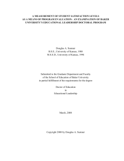 a measurement of student satisfaction levels