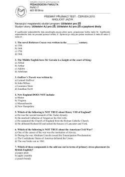 MASARYKOVA UNIVERZITA PEDAGOGICK&Aacute; FAKULTA Poř&iacute;č&iacute; 7