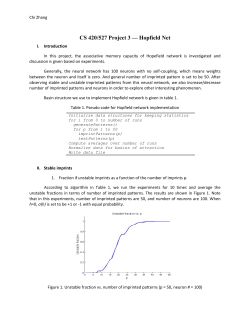 Hopfield Net - UTK-EECS