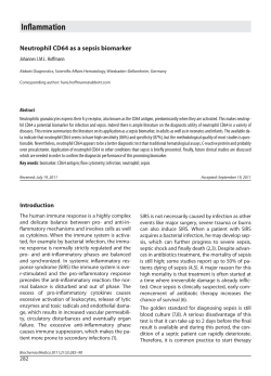 Neutrophil CD64 as a sepsis biomarker