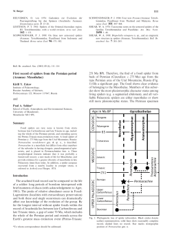 First record of spiders from the Permian period (Araneae: Mesothelae)