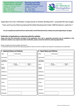 proposed fish tank (cage). - Denbighshire County Council
