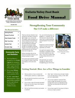 Food Drive Manual - Gallatin Valley Food Bank