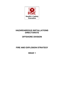 Fire and explosion strategy - issue 1