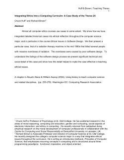 Integrating ethics into a computing curriculum