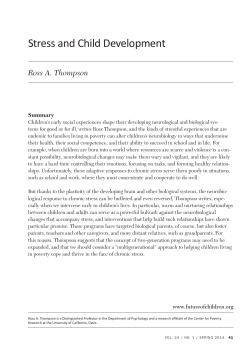 Stress and Child Development - Foundation For Child Development