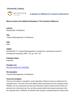 Towards Morphogenesis in Architecture