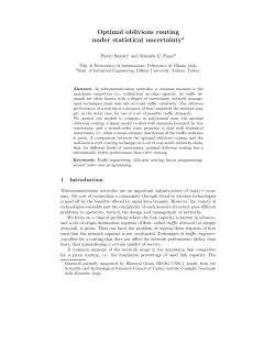 Optimal oblivious routing under statistical uncertainty