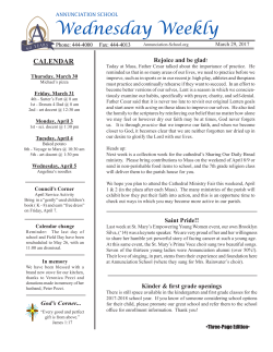 Current Edition - Cathedral of Annunciation School