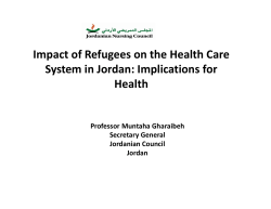 Impact of Refugees on the Health Care System in Jordan
