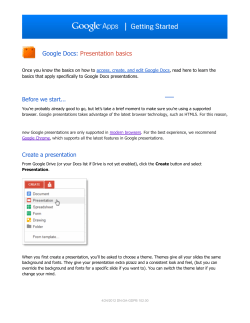 Google Docs: Presentation basics