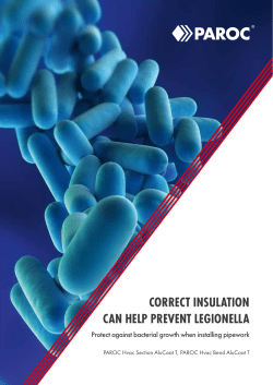 Correct insulation can help prevent Legionella