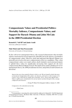 Compassionate Values and Presidential Politics