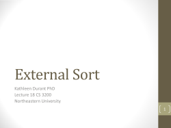 External Sort - Northeastern University