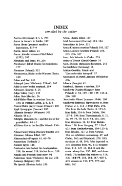 INDEX: Holocaust Journey
