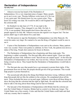 Declaration of Independence