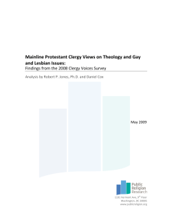 Mainline Protestant Clergy Views on Theology and Gay and