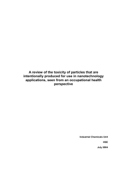 A review of the toxicity of particles that are intentionally