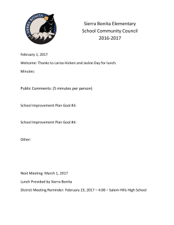 February - Sierra Bonita Elementary