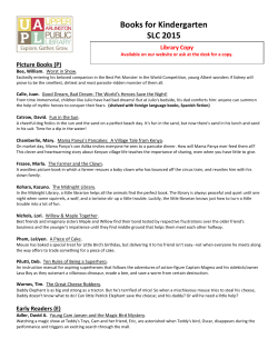 Books for Kindergarten SLC 2015