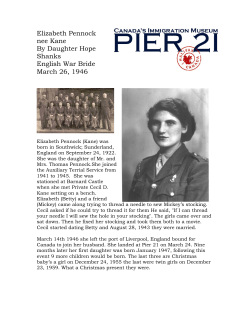 Elizabeth Pennock nee Kane