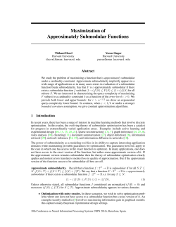 Maximization of Approximately Submodular Functions