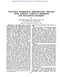 infantile diarrhoeal dehydration treated and potassium chloride