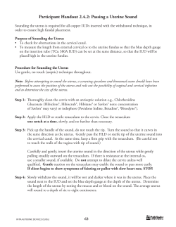 Participant Handout 2.4.2: Passing a Uterine Sound