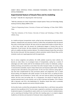 Experimental feature of bicycle flow and its